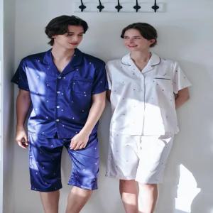 솔브 실크필 곰 반팔 커플 파자마세트 SVPA4536MVPA4536W2CCSG