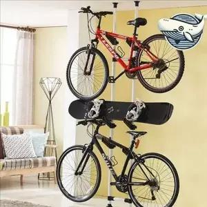 수직 실내 자전거 거치대 2대 자전거 보관대 스탠드 세로 베란다