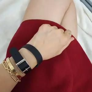 데일리 가죽 초커 목걸이 겸용 팔찌 체인초커 가죽초커 고딕 코스튬 할로윈 버클초커