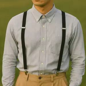 남성용 정장 멜빵 서스펜더 바지용 멜빵끈 스트랩