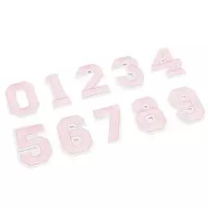 티셔츠리폼 열접착와펜 숫자 패치 연분홍 세트 열접착패치 의류리폼 옷리폼 의류자수