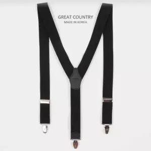 [셀러에이드]블랙 무지 클래식 멜빵 바지 서스펜더 스트랩