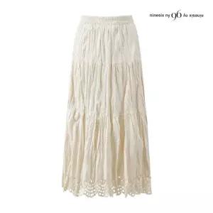 백화점 나인식스뉴욕 벨벳 펀칭 링클 스커트 NPCSK006M0