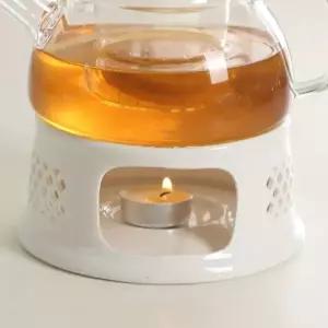 도자기 티 워머 화이트 차 보온기 다도용 컵 보온기