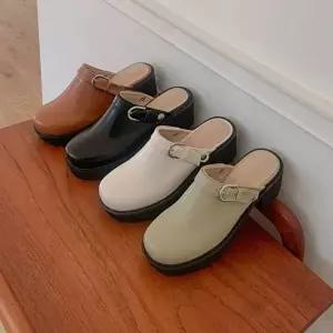 [엄지척]뮬 435WUT95 통굽 여성 캐주얼 120479 버클 여성샌들 샌들 슬리