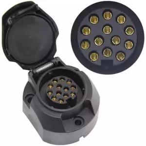 13핀 12v 트레일러 연장 유럽형 케이블 플러그 배선 러그 플매트 조명 핀 전기 컨버터