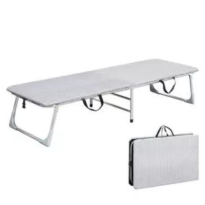 접이식 평상 시트 캠핑 그레이 베란다 침대 베드 철제 간이 거실 야외 의자