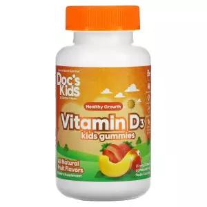 닥터스베스트 어린이 키즈 비타민 D3 25mcg 1000IU 60 구미 젤리 과일맛 Vitamin Kids Gummies