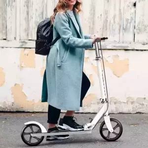 페달 킥보드 바퀴 양발 씽씽카 여행 접이식 한발 블랙