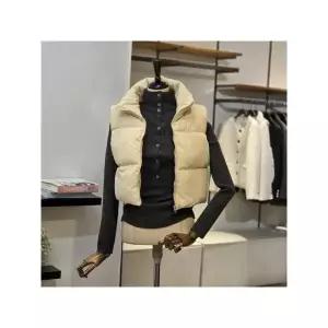 [하프클럽/반에이크]  VB5ZPDM312Z 코듀로이 크롭 패딩 조끼