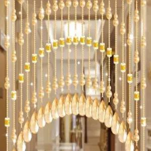 주렴 발커튼 식당 현관 구슬 중국집 비즈발 입구 커텐 인테리어 흰색 풀 짧은 걸이 꾸미기