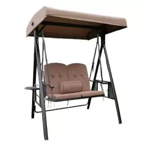 야외 스윙체어 정원 그네 의자 벤치 흔들 곤돌라 캐노피 발코니 철제 메탈