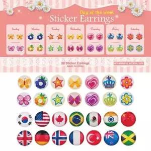 아이콘귀걸이 붙이는귀걸이 유아동귀걸이 귀찌 캐릭터 스티커이어링 붙이는귀걸이