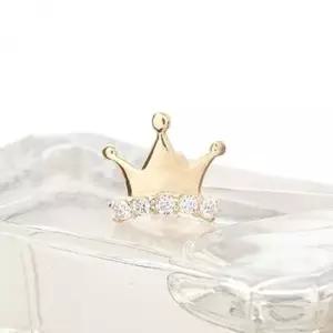 피어싱 큐빅 금 여자피어싱 왕관 여성피어싱 크라운 금피어싱 10K피어싱 피어싱귀걸이
