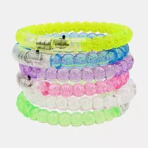 패션팔찌 주얼리 LED 동글 팔찌 어린이 파티 행사 야간 응원 용품