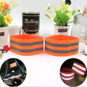 주황 야간 작업 반사 형광 안전밴드 각반 1P