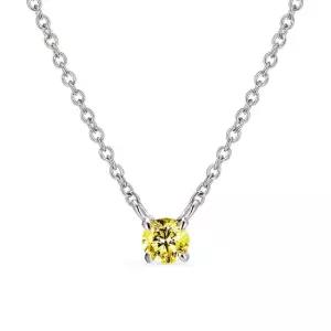 18k 베이직 랩 다이아몬드 4프18k 포인트 랩 다이아몬드 4프롱 목걸이_1부_옐로우롱 목걸이_1부_옐로우