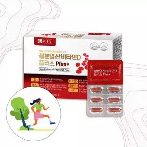 [하프클럽/기타]철분 엽산 비타민 D B12 구리 캡슐 60정