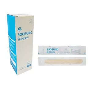 수성 멸균 설압자 50개입 1갑 나무스틱 스파츌라 혀누르개