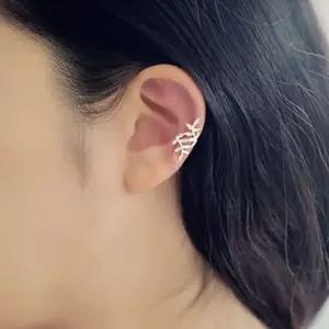 나뭇잎 넝쿨 이어커프 귀찌 귀안뚫는 귀걸이 원터치 러블리 큐티 쁘띠 구멍없이 귀에거는 잎사귀 싱그러운