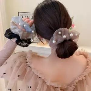 쉬폰 진주 곱창밴드 / 곱창 머리끈