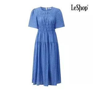 [롯데백화점]르샵 잔꽃 패턴 스모크 밴딩 반팔 원피스 (BP7OP027A)