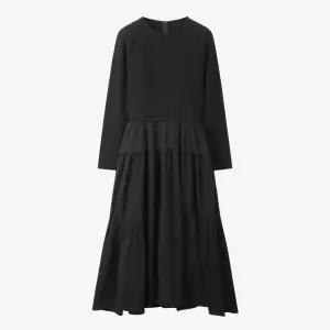 [롯데백화점]DEWL 니트 블록 플레어 롱 원피스_D254MSE043