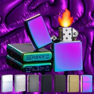 휴대용 빈티지 고급 지포라이터 메탈 크롬 라이터 선물용 7컬러