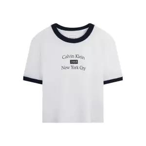 캘빈클라인 여성 뉴욕 시티 반팔 크롭티 반팔티