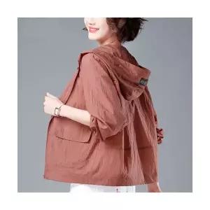 은창]후드 라벨 베이직 아노락 바람막이 집업 점퍼 잠바 여름 후디 자켓 비치 수영복 봄 가을 아우터 여성