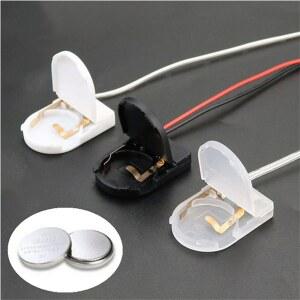 5PCS 단일 슬롯 CR2032 CR 2032 버튼 코인 셀 배터리 홀더 케이스 커버 ON OFF 스위치 리드 와이어 3V 배터리 상자