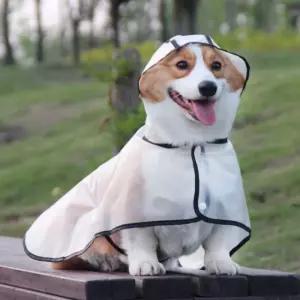 중형견 외출 비옷 방수 투명 애견 산책용 레인코트