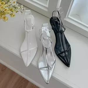 [하프클럽/]스트랩 샌들 힐 정장 여름 직장인 출근 룩 여성 구두