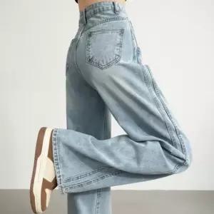 여성 여름 시원한 연청 하이웨스트 루즈핏 바지