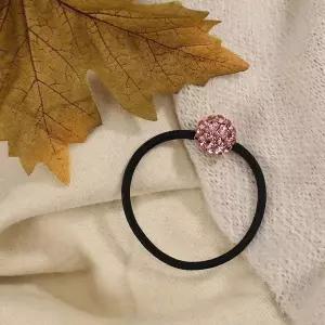 [셀러에이드]엔젤슈슈 크리스탈 방울 큐빅 머리끈핑크 헤어핀 방울