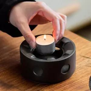 [콩심팥심]힐링타임 도자기 티워머 블랙 온도유지 차워머 도자기