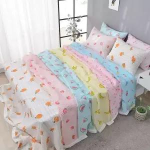 ToB 후루츠 시어서커 냉감 누빔이불패드세트 Q 6컬러