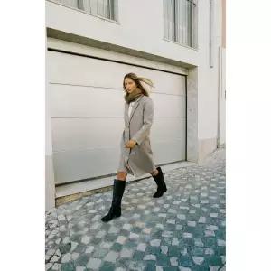 ZARA 베이직 소프트 코트 - 그레이 베이지 {QHJ}