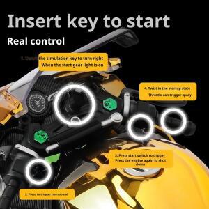 바이크 오토바이 프라모델골든 1:9 시뮬레이션 3세대 모델 가와사키 합금 소년 선물 수집품