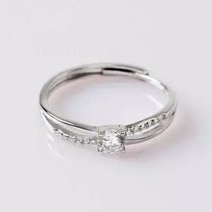 [셀러에이드]은빛 오픈형 반지 백금 도금 실버 쥬얼리