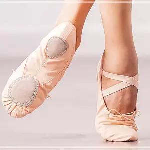 무용 X자형 여성 천 양말 밴딩 성인 토슈즈 TWFHAQT9