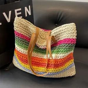 트렌디한 여름용 화사한 숄더백 데일리 쇼퍼 에코백