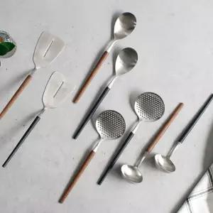 핸들 포인트 스텐 주방 요리 도구 망국자 뒤집개 스푼쇠 조리 신혼살림살이 결혼 레스뒤지개 스테인 리스