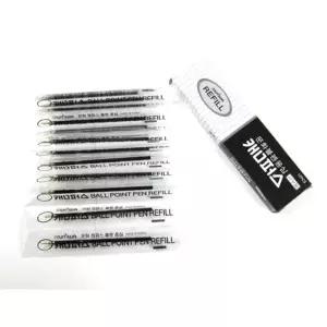 문화 캠퍼스 볼펜리필심 0 7mm 흑 다스 12개입 12개리 심지 볼펜심 검정색 검정리 까만