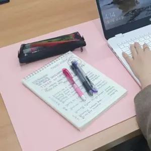 책상재단판 양면 가죽 장패드 데스크매트 베이비핑크테이블 받침대 모던 깔판 깔개 커버