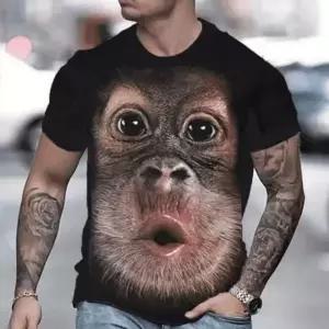 웃긴 원숭이 고릴라 재미있는 선물 단체 반팔 티셔츠