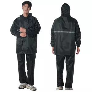 남성 오토바이 우비 반사 방수 배달 레인코트 세트 자전거 바이크 우의 비옷