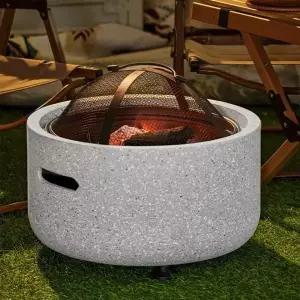 원형 캠핑 화로대 바베큐 스토브 난로