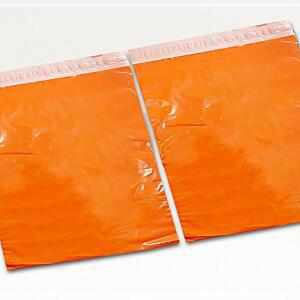 [2개구성] 허브로스팅 질기고 탄력있는 포장용 오렌지 택배봉투 LD 100장 안전봉투 에어캡 LWB8656B