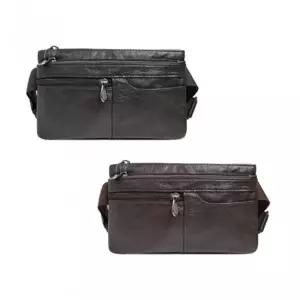 가죽 포켓 수납 가능한 남녀 공용 웨이스트 힙색 가방 어깨백 바디크로스백 웨이스트백